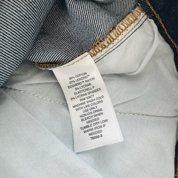 Liz Clairborne High Rise Cropped Wide Leg Blue Jeans Women’s Size 6 - Picture 7 of 8